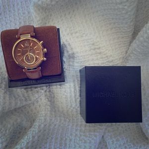 Tan leather Michael Kors watch
